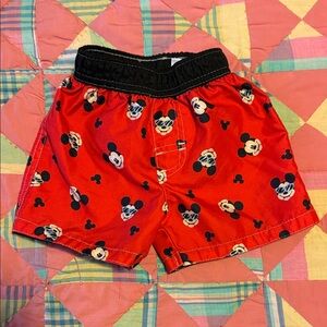 Disney Red Mickey Mouse Boys Swimshorts
